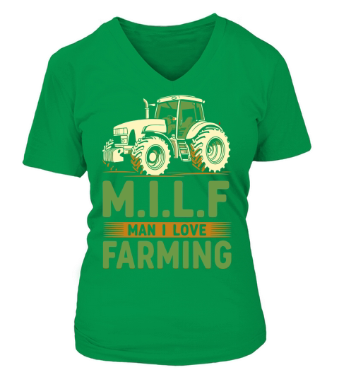 M.I.L.F Man I Love Farming V-neck T-Shirt Woman