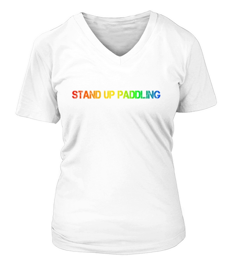 Stand Up Paddling V-neck T-Shirt Woman