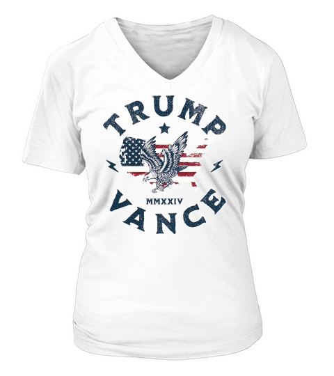 Trump Vance 2024   dark V-neck T-Shirt Woman
