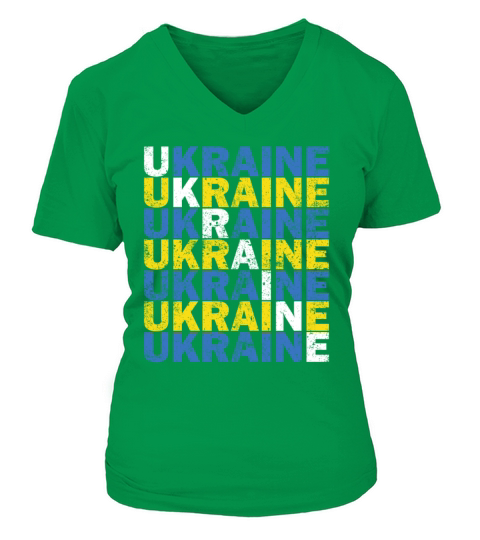 Ukraine Vintage Flag Shirt Ukrainian Gifts V-neck T-Shirt Woman