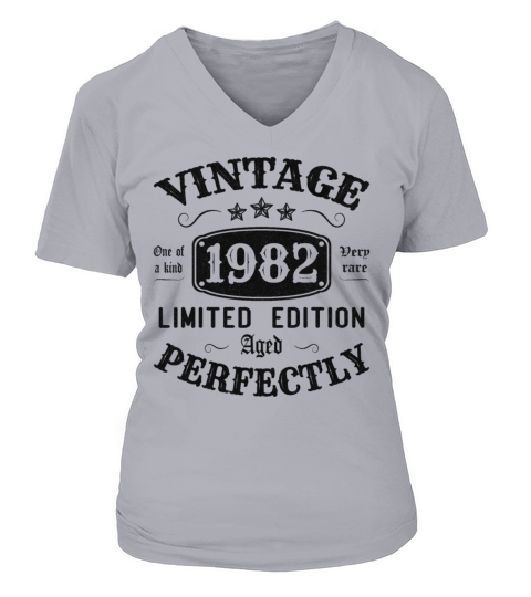 Vintage 1982 Limited Edition Aged Perfectly V-neck T-Shirt Woman