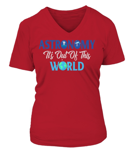 World Backyard Astronomy Evolution Astronomer V-neck T-Shirt Woman
