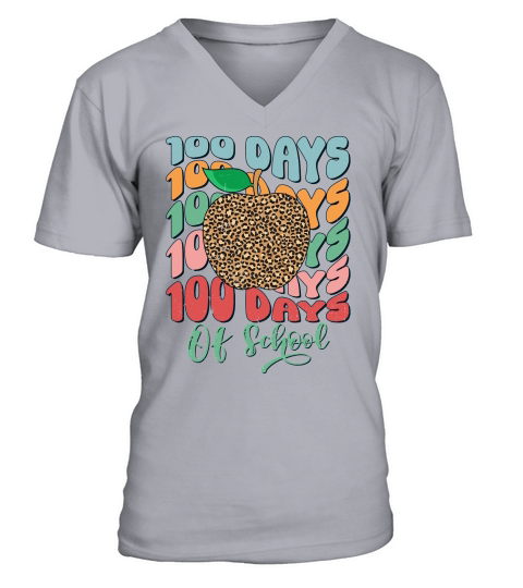 Happy Retro 100 days of V-Neck T-shirt