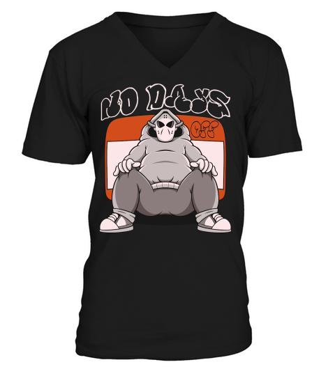 No Days Off V-Neck T-shirt