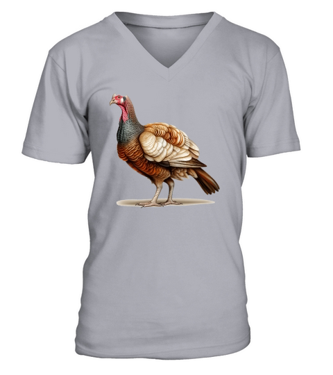 Thanksgiving Funny Turkey 03 V-Neck T-shirt