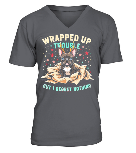 Wrapped Up in Trouble But I regret Nothing V-Neck T-shirt
