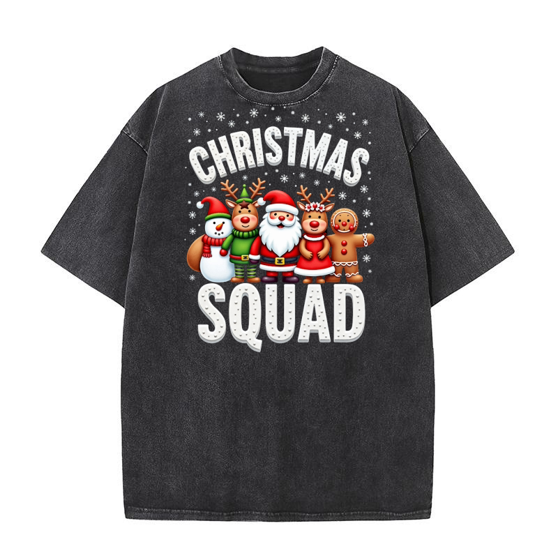 Christmas Squad 5 Washed T-Shirt