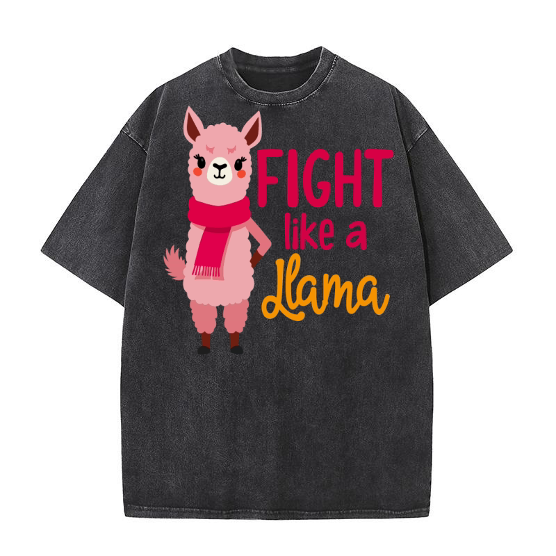 Fight like a llama Washed T-Shirt