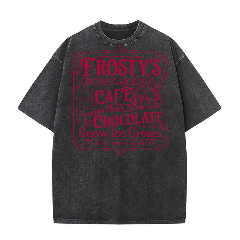 frostys Snowflake Cafe cookies Vintage  Christmas 300 Washed T-Shirt