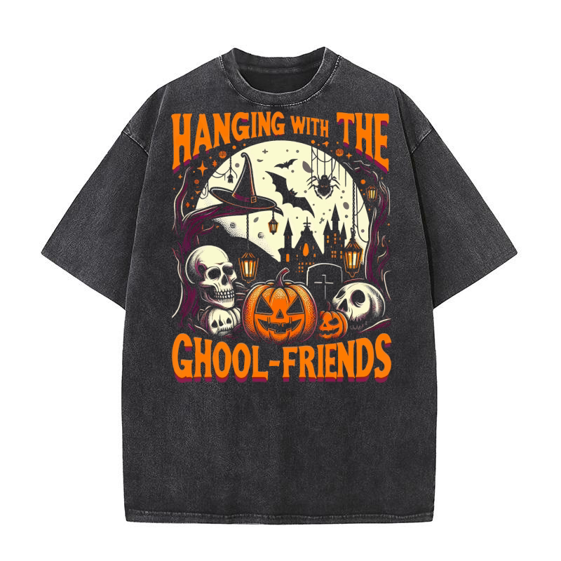 hanging with the ghool friends Washed T-Shirt