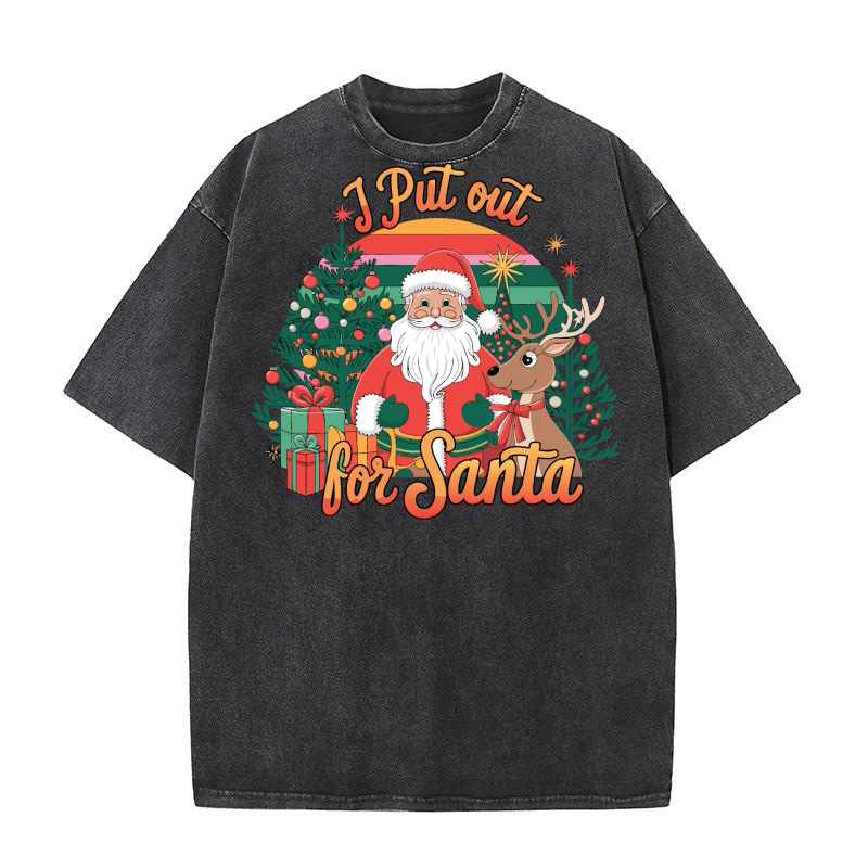 I Put Out For Santa2 Washed T-Shirt