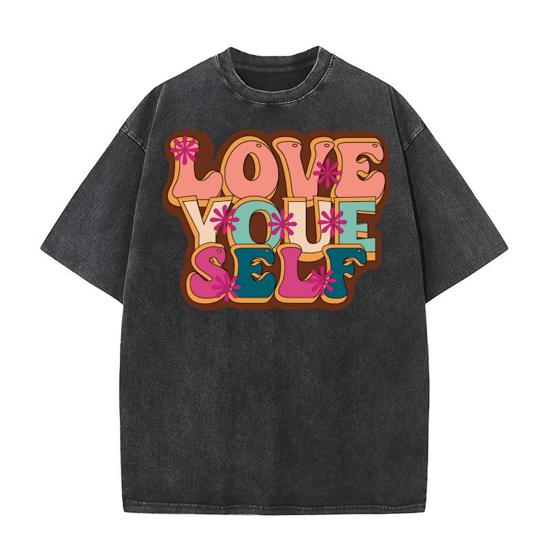 LOVE YOUESELF 3 Washed T-Shirt