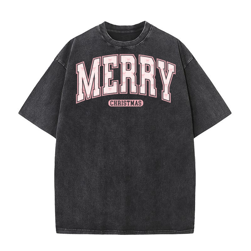Merry Christmas (2) Washed T-Shirt
