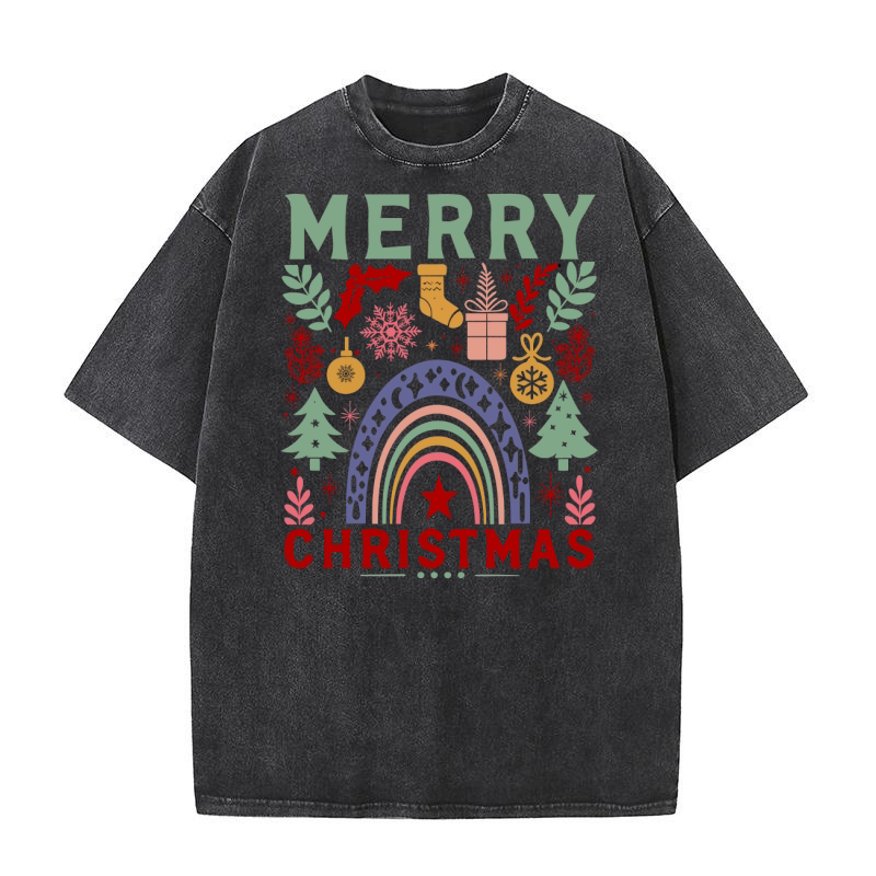 Merry Christmas 40 08 Washed T-Shirt
