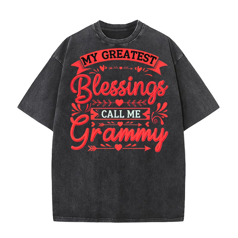 My Greatest Blessings call me Grammy Washed T-Shirt