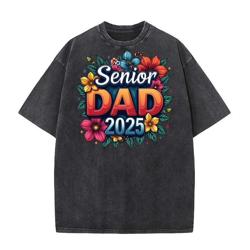 Senior Dad 2025 Washed T-Shirt
