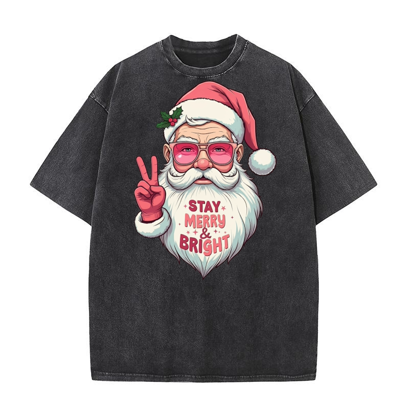 Stay merry & bright 3 Washed T-Shirt