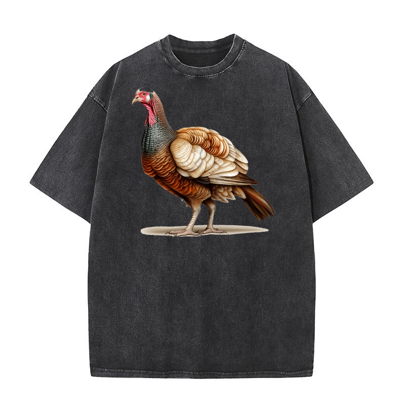 Thanksgiving Funny Turkey 03 Washed T-Shirt