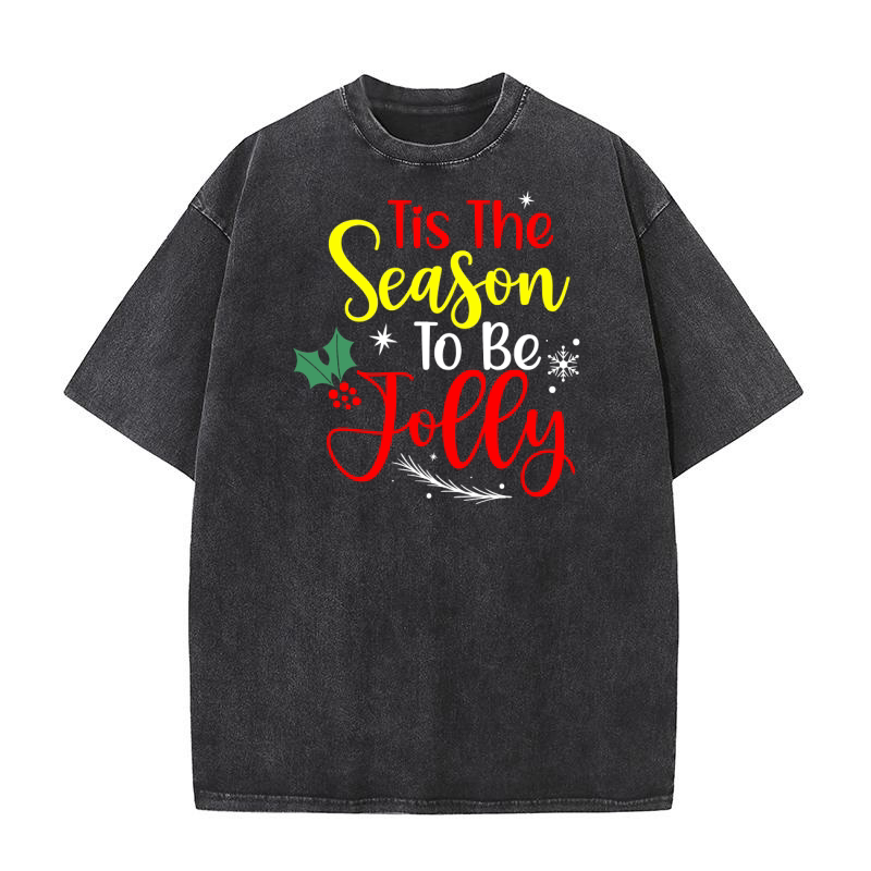 Tis The Season To Be Jolly Washed T-Shirt