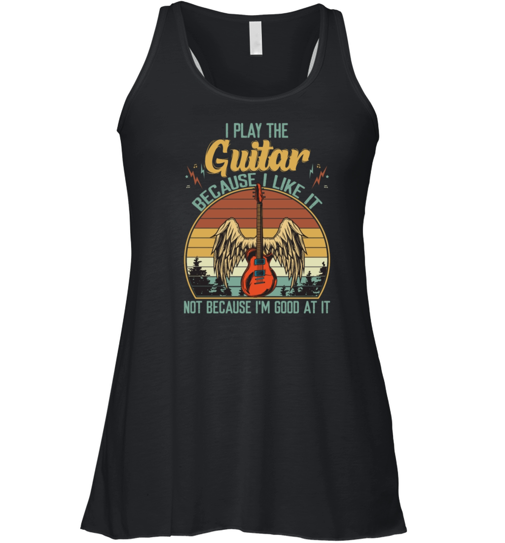 I Play The Guitar Because I Like It Vintage Women's Flowy Tank Top