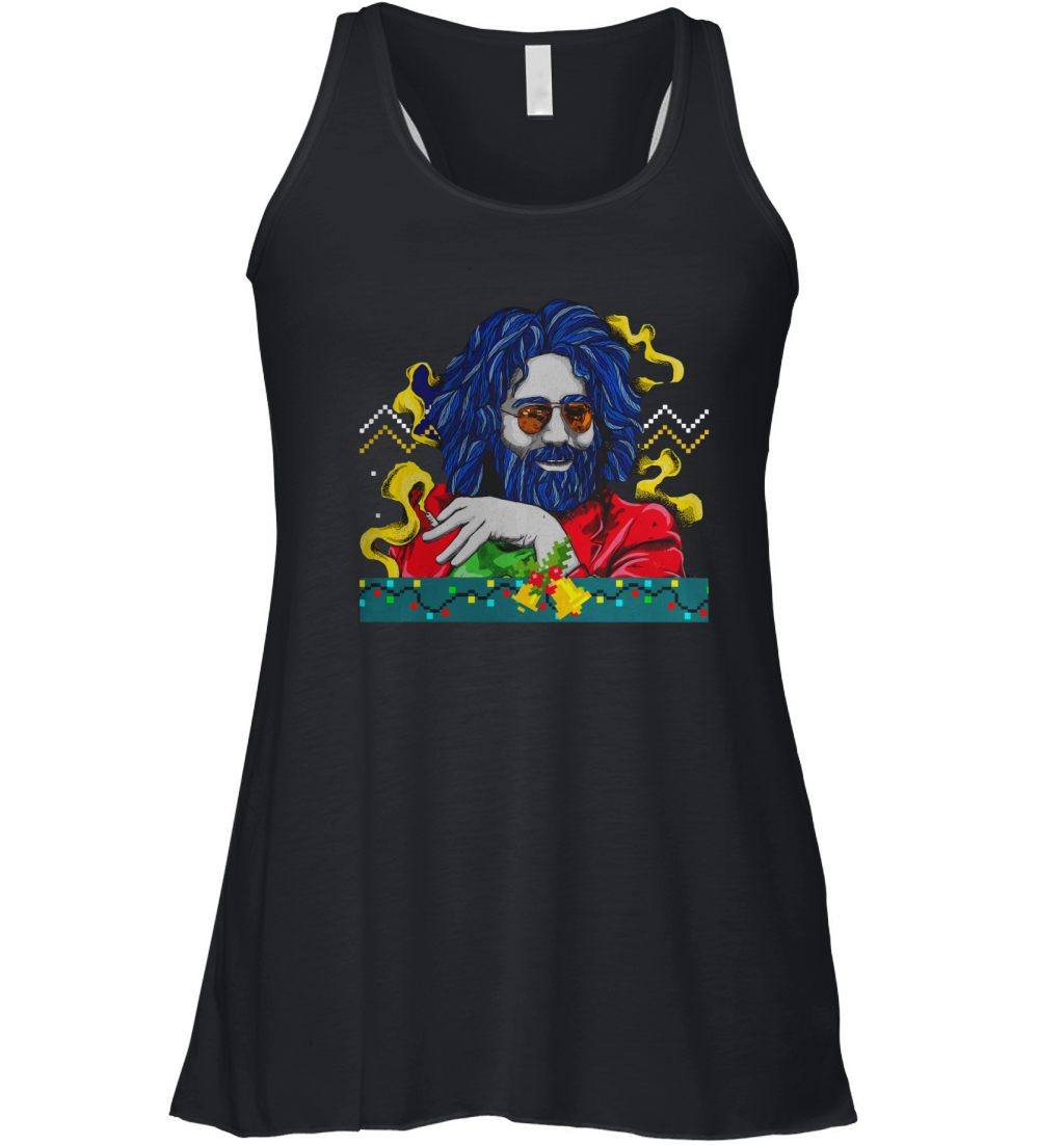 Jerry garcia Grateful Dead Merry Christmas Women's Flowy Tank Top