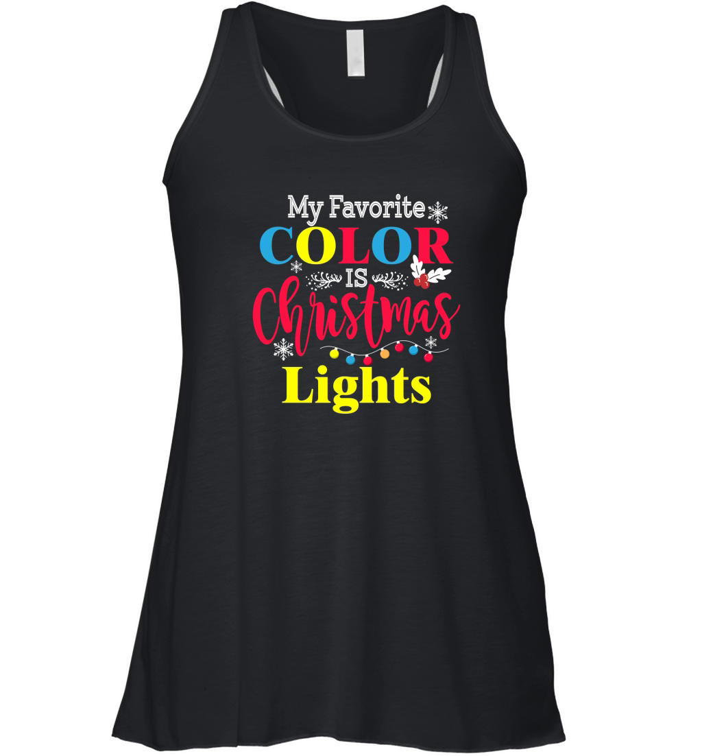 My Favorite Color Is Christmas Lights Women's Flowy Tank Top