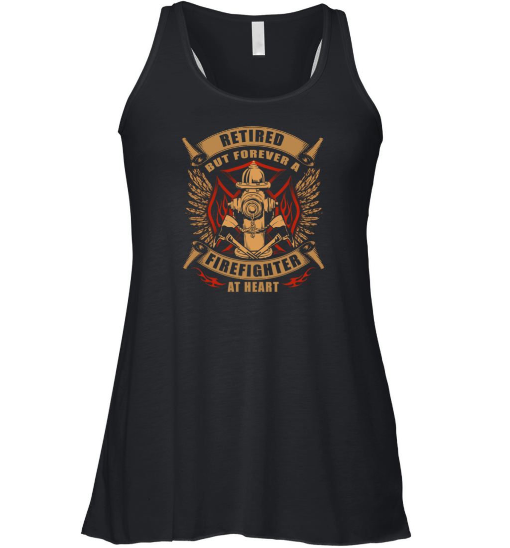 Retired But Forever Firefighter At Heart Women's Flowy Tank Top