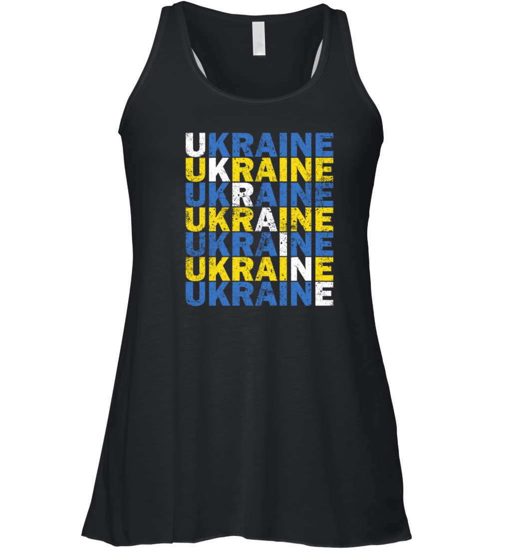 Ukraine Vintage Flag Shirt Ukrainian Gifts Women's Flowy Tank Top