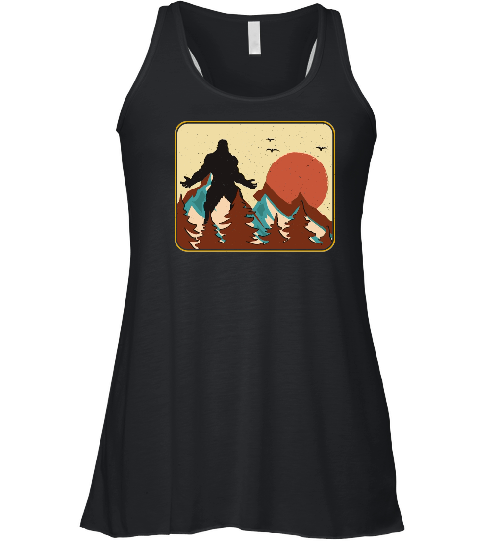Vintage UFO Alien Bigfoot Women's Flowy Tank Top