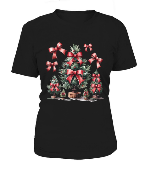 Christmas Bows and Pine Vintage Women's T-Shirt