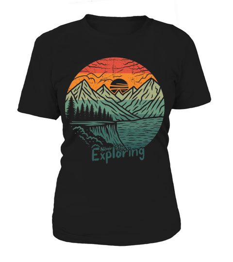 Exploring mountain adventure graphic vector art t shirt design Women's T-Shirt