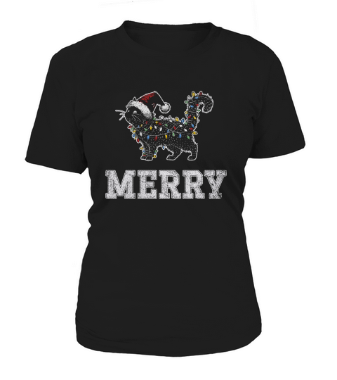 MERRY CAT WRAPPED BY CHRISTMAS LIGHTS D Color 5 GR Women's T-Shirt