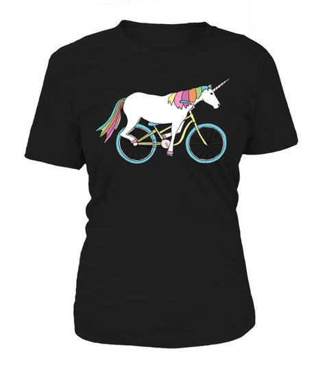 unicorn riding bike Women's T-Shirt