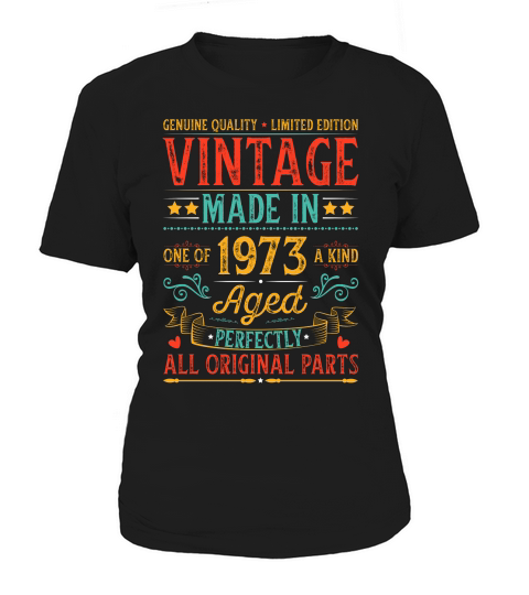 Vintage Made In 1973 Birthday T Shirt Design (1) Women's T-Shirt