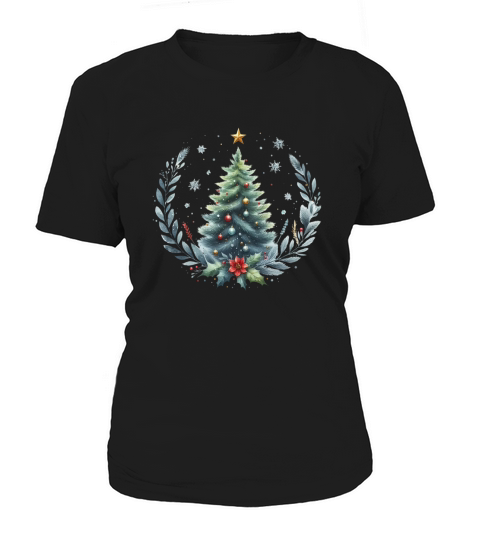 Watercolor Christmas tree Clipart Women's T-Shirt