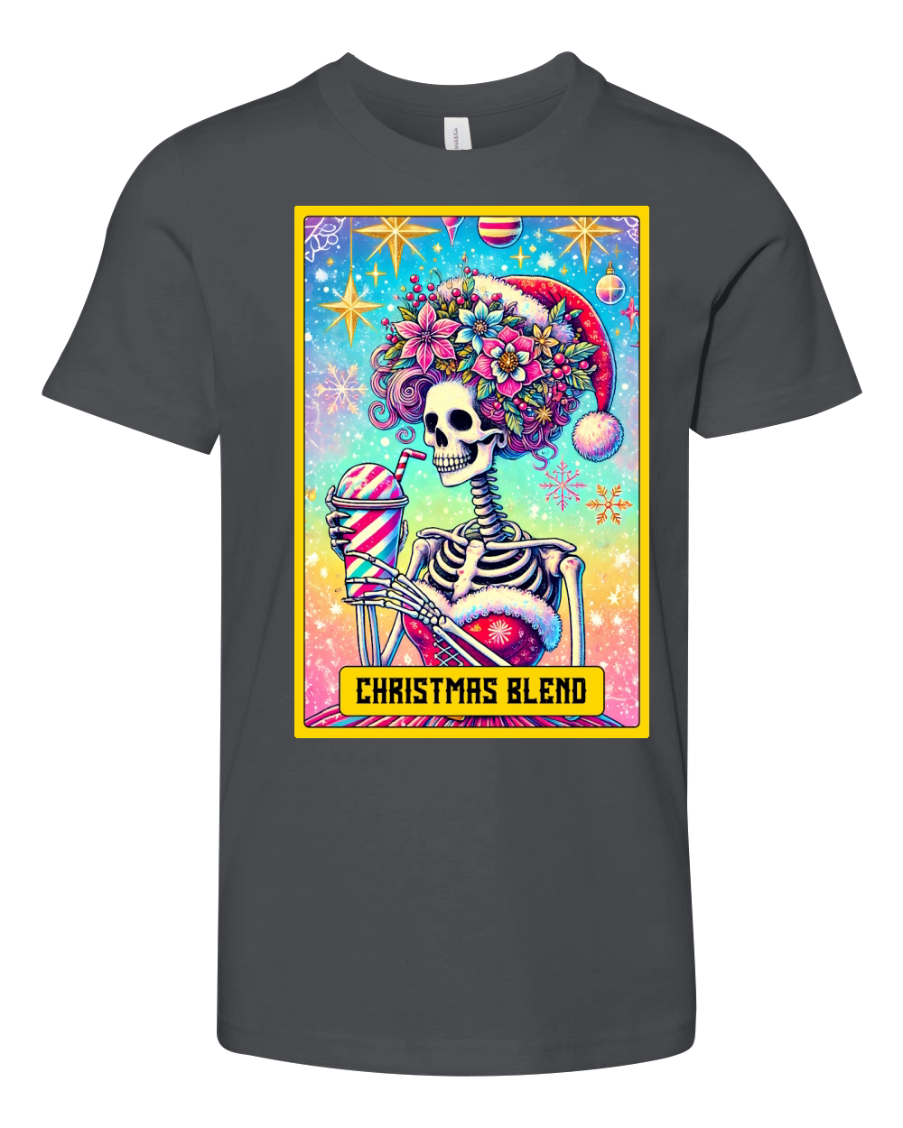 3.Christmas Skeleton Taro Cards Bundle Youth Unisex Jersey Tee