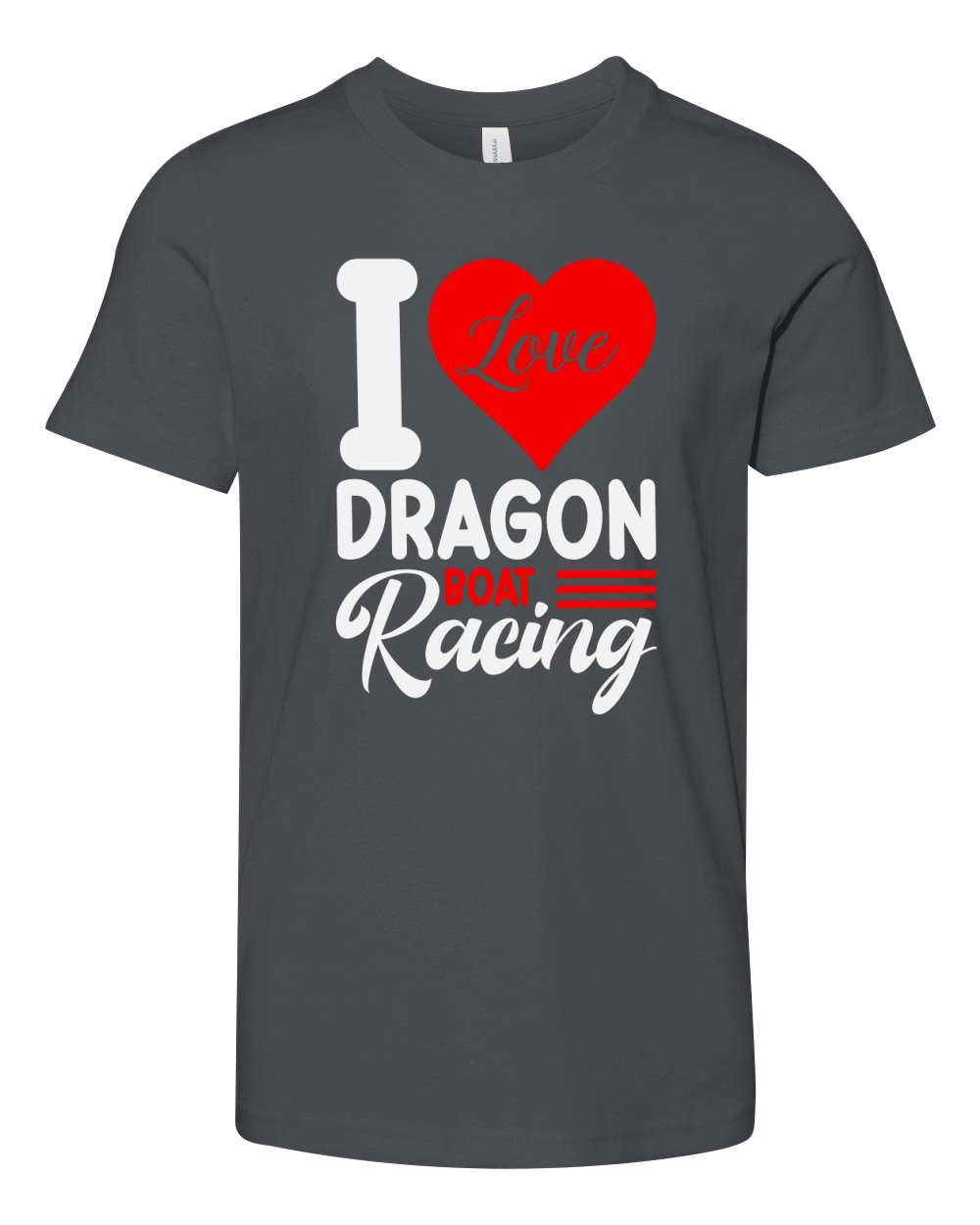 I Love Dragon Boat Racing Youth Unisex Jersey Tee