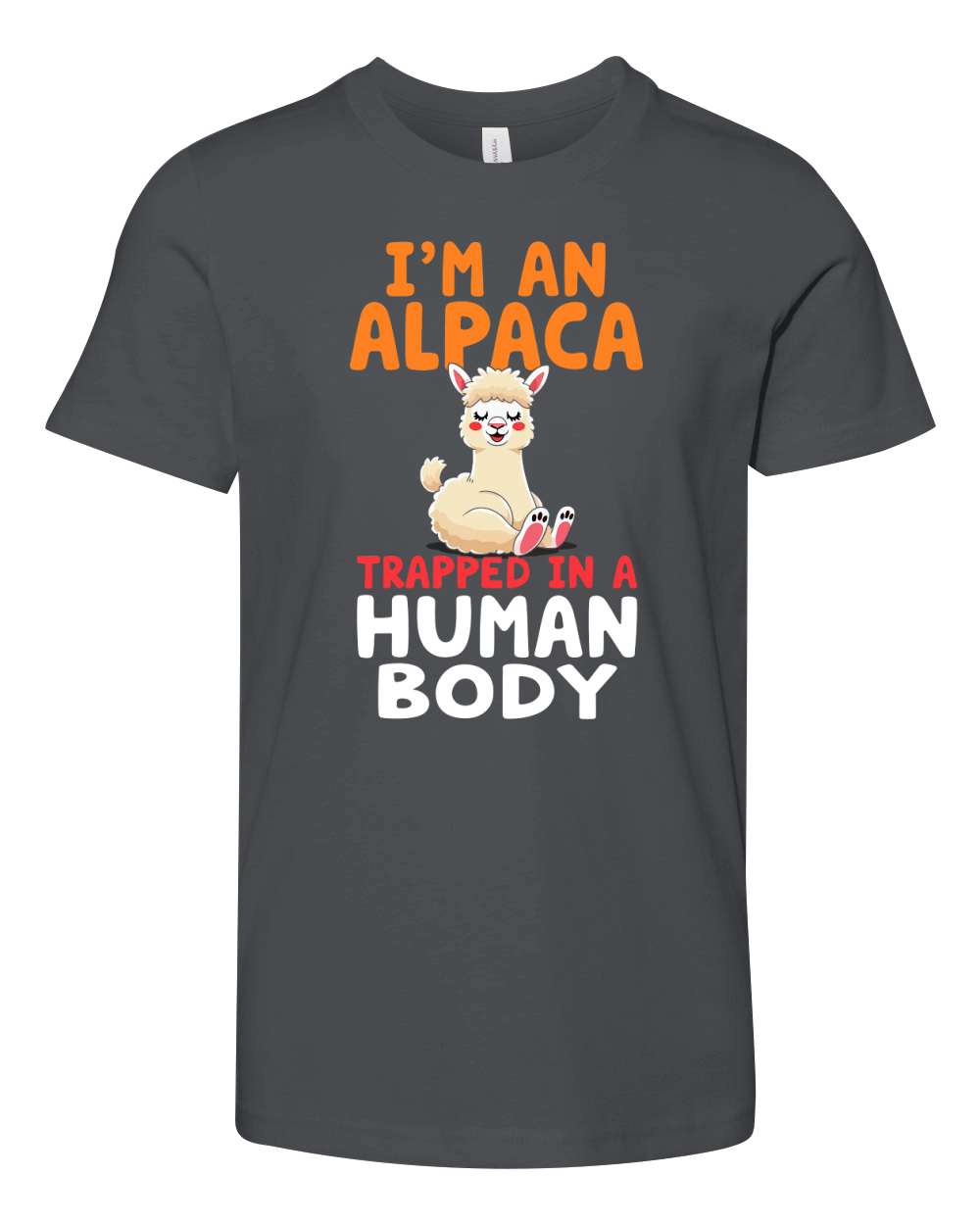 Im an alpaca trapped in a human body Youth Unisex Jersey Tee
