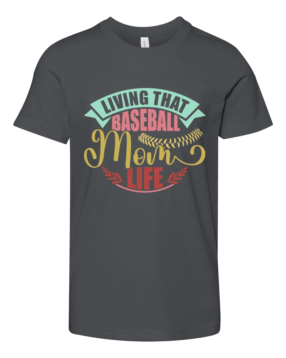 Living That Baseball Mom Life Youth Unisex Jersey Tee