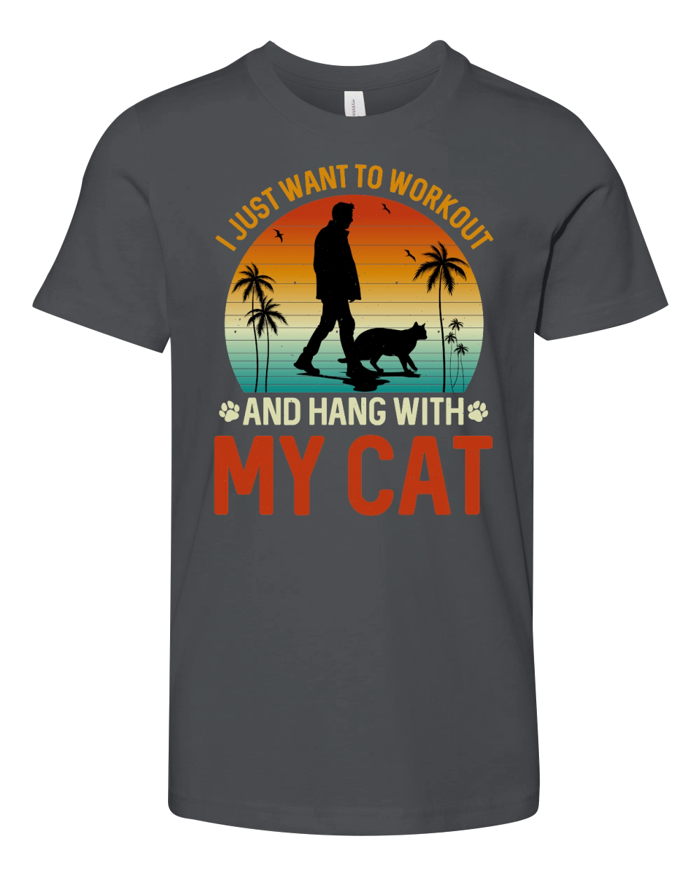 Workout with My Cat Youth Unisex Jersey Tee