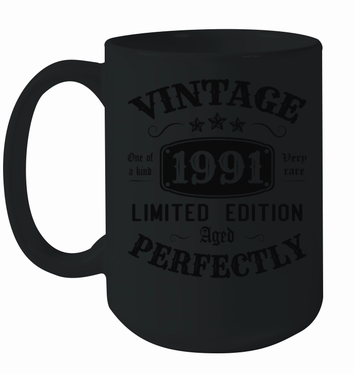 Vintage 1991 Limited Edition Aged Perfectly Ceramic Mug