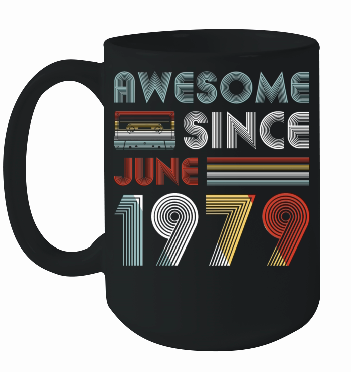 Vintage Awesome Since June 1979 40th Birthday Ceramic Mug