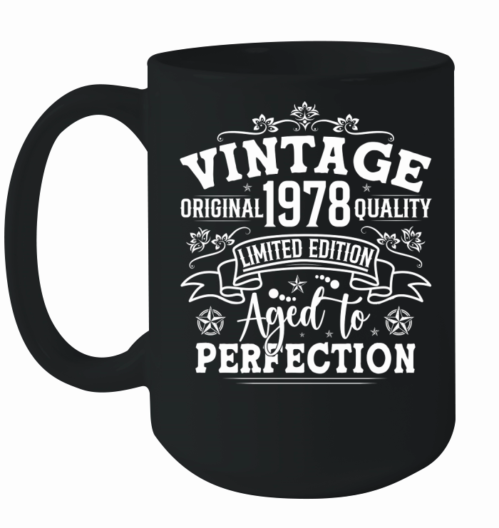 Vintage Birthday TShirt Design Bundle 1978 Ceramic Mug