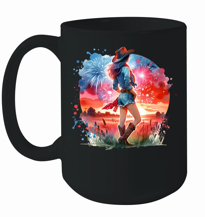 Watercolor Cowgirl 05 Ceramic Mug