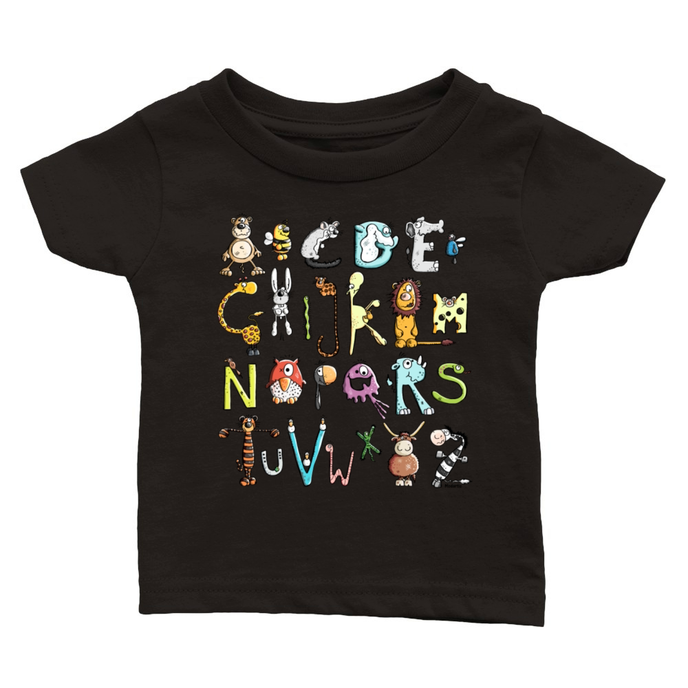 Colorful Animal Alphabet - Animals Classic Baby Crewneck T-shirt
