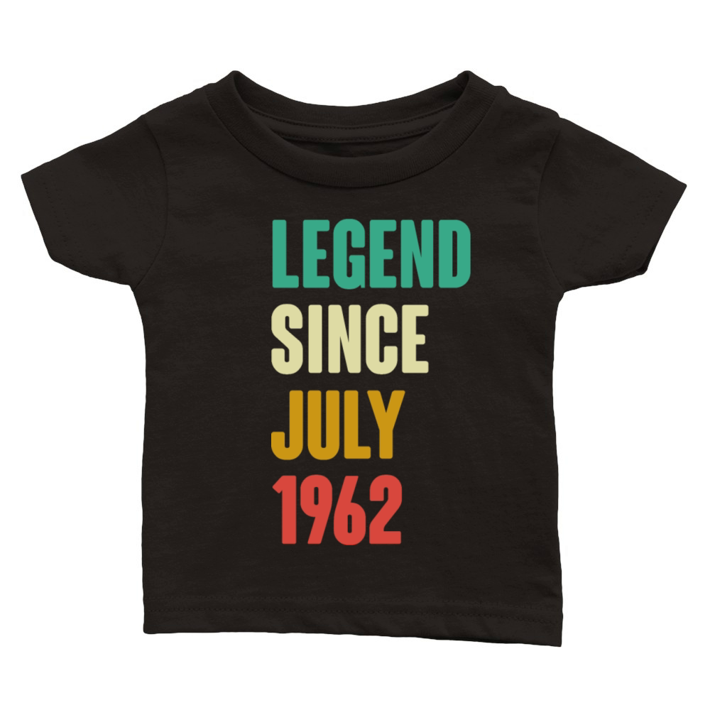 July 1962 60th Birthday 60 Years Old Bday Gift Me Classic Baby Crewneck T-shirt