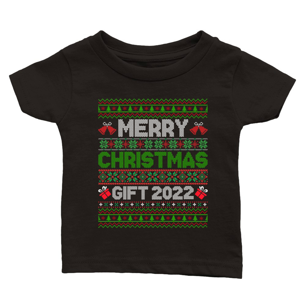 Merry Christmas Gift 2022 Ugly Christmas Shirt Classic Baby Crewneck T-shirt