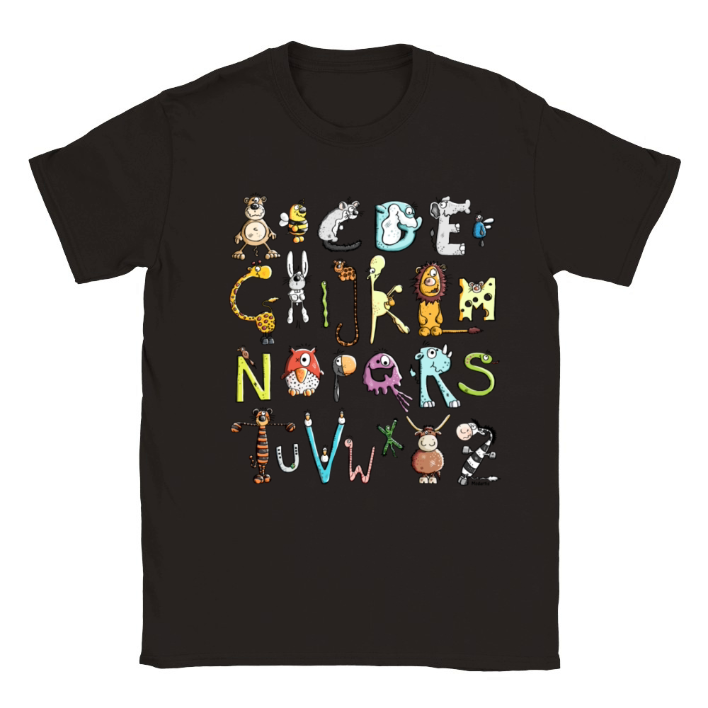 Colorful Animal Alphabet - Animals Classic Kids Crewneck T-shirt