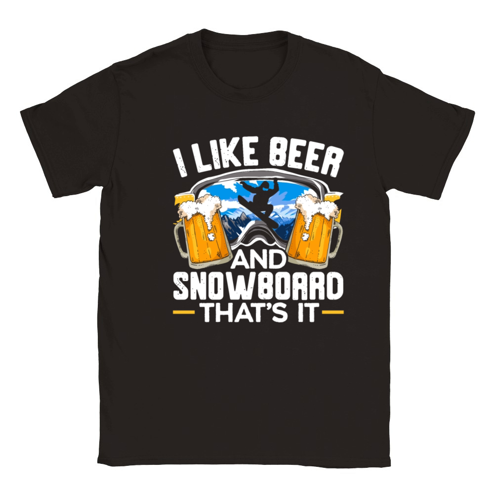 I Like Beer And Snowboarding Thats It Snowboarder Classic Kids Crewneck T-shirt