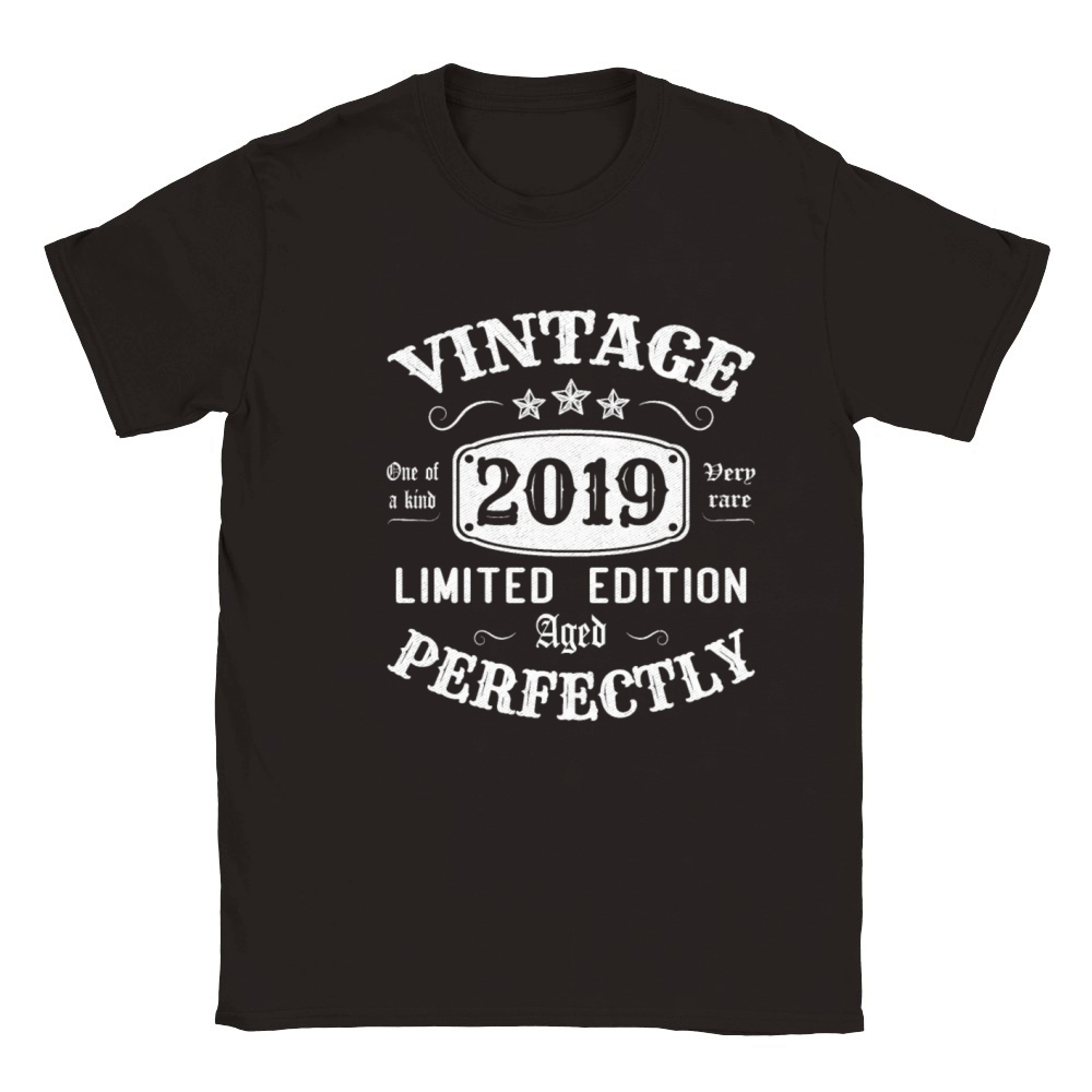 Vintage 2019 Limited Edition Aged Perfectly Classic Kids Crewneck T-shirt